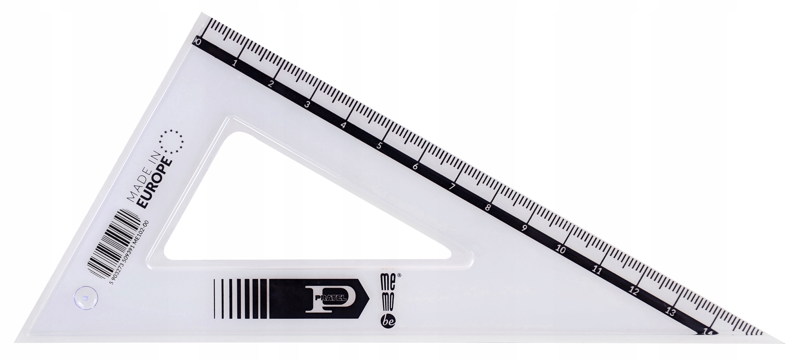 MemoBe Ekierka przezroczysta 16cm 60 stopni Pratel