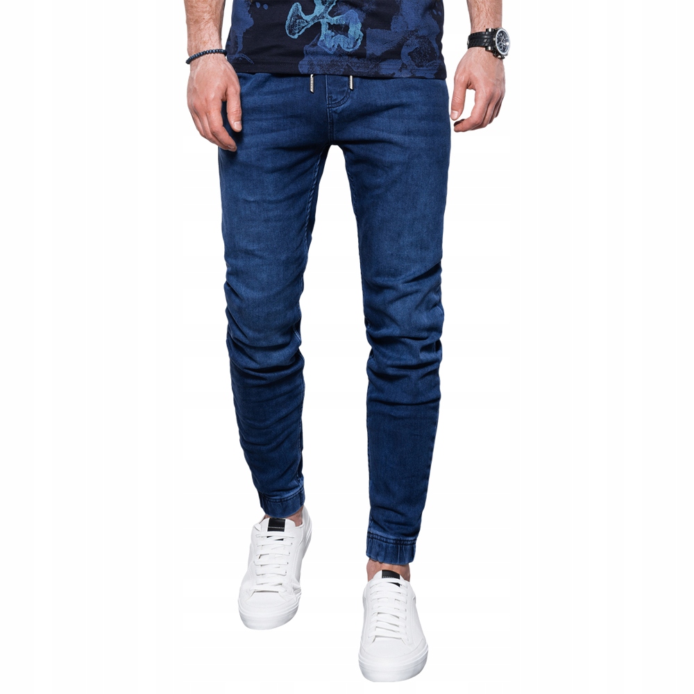 

Spodnie męskie jeansowe joggery P907 nieb. L