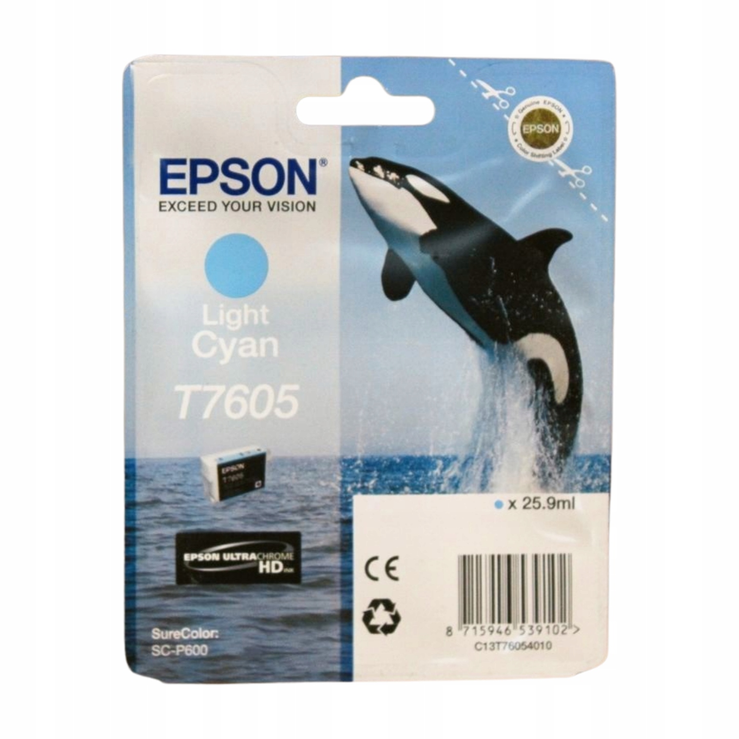Epson T7605 C13T76054010 světle cyanový inkoust 24 originál