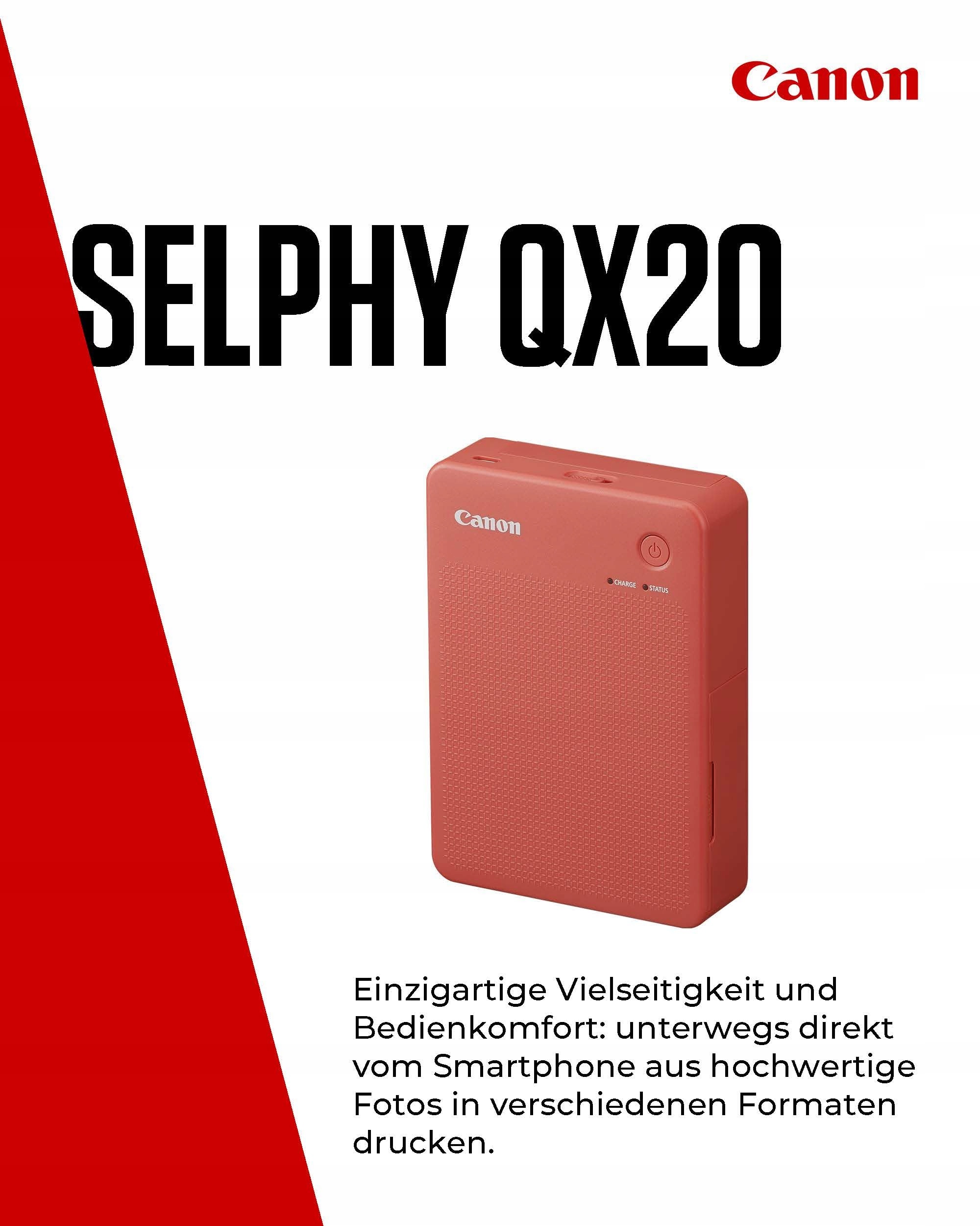 CANON SELPHY QX20 Mobilna Drukarka Zdjęć WLAN USB-C Terrakotta — miniatura 2