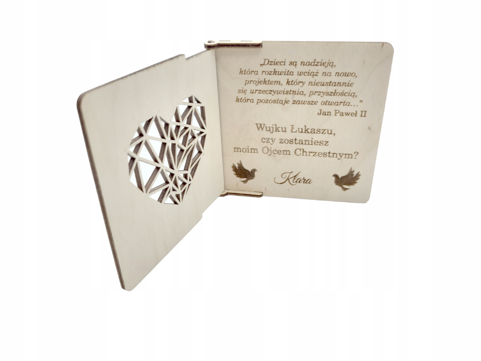 PROŚBA WUJKU CZY ZOSTANIESZ MOIM CHRZESTNYM Kolor inny kolor