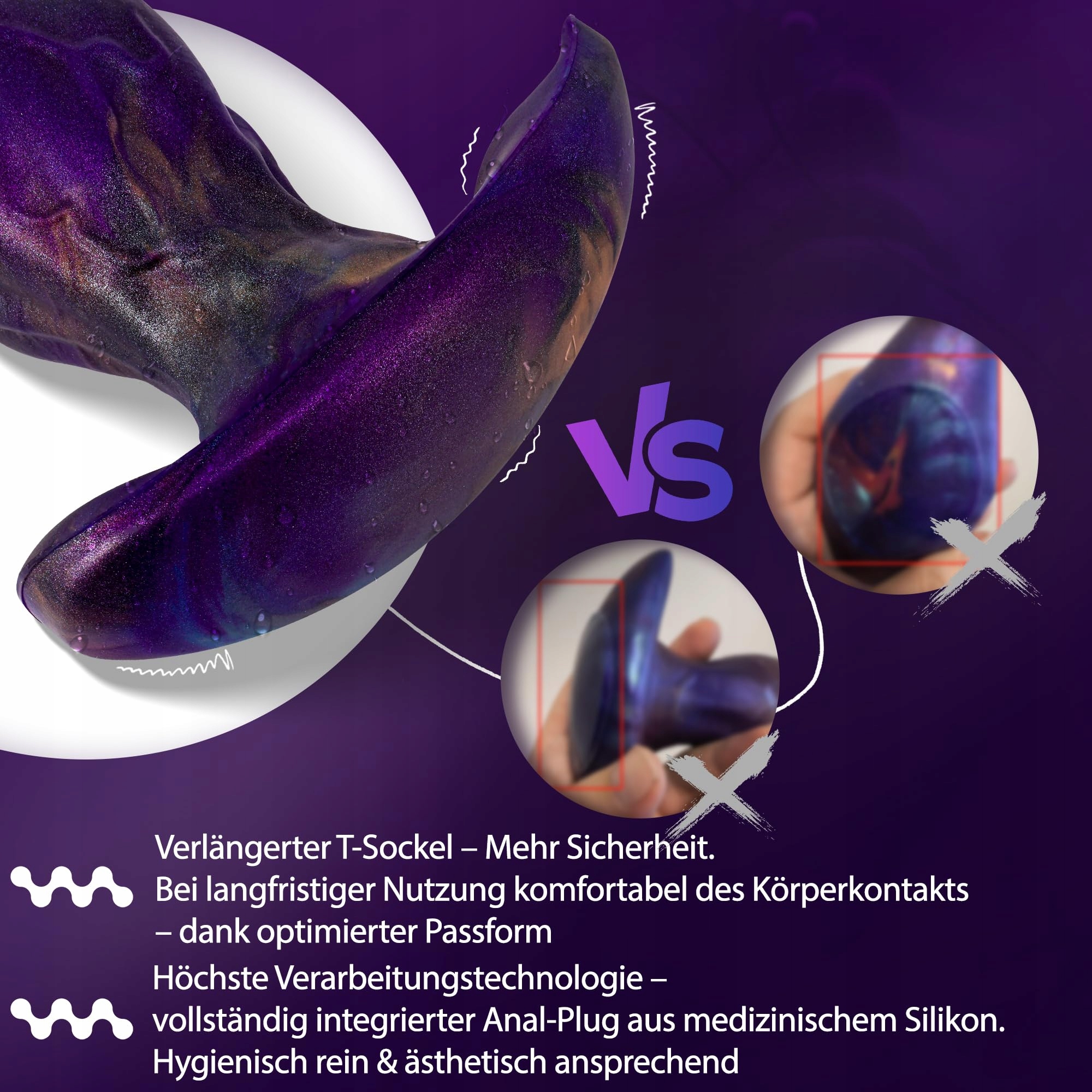 ANALPLUG Silikonowy Korek Analny 15cm Dla Kobiet i Mężczyzn Trener Analny — miniatura 4