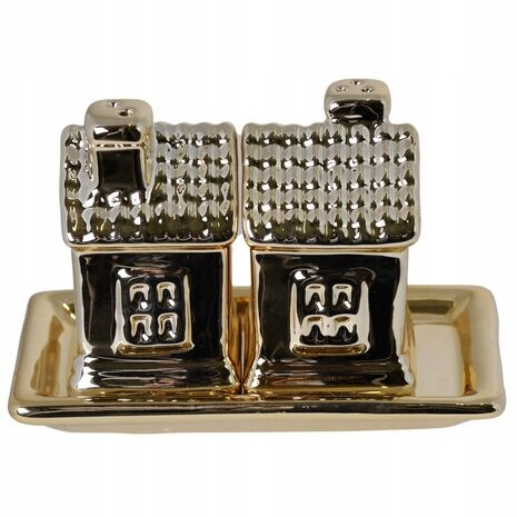 SOLNICZKA I PIEPRZNICZKA NA TACY DOMEK FIGURKA NA PREZENT