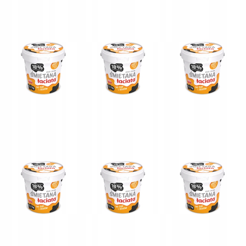 Smetana Łaciata 18% 1 kg X6
