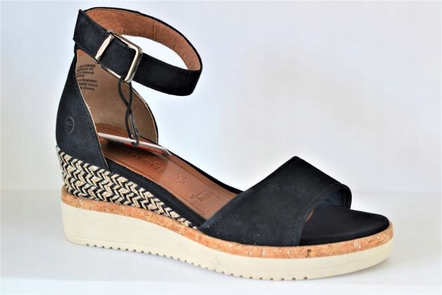 Tamaris 28313-28 Sandály Navy Námořnická Modrá Koturn VEL.39