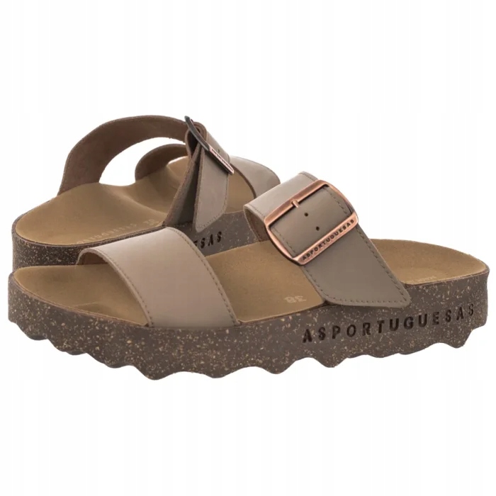 Dámské boty Nazouváky Asportuguesas Coly L Eco Nubuck P018225020 Béžové