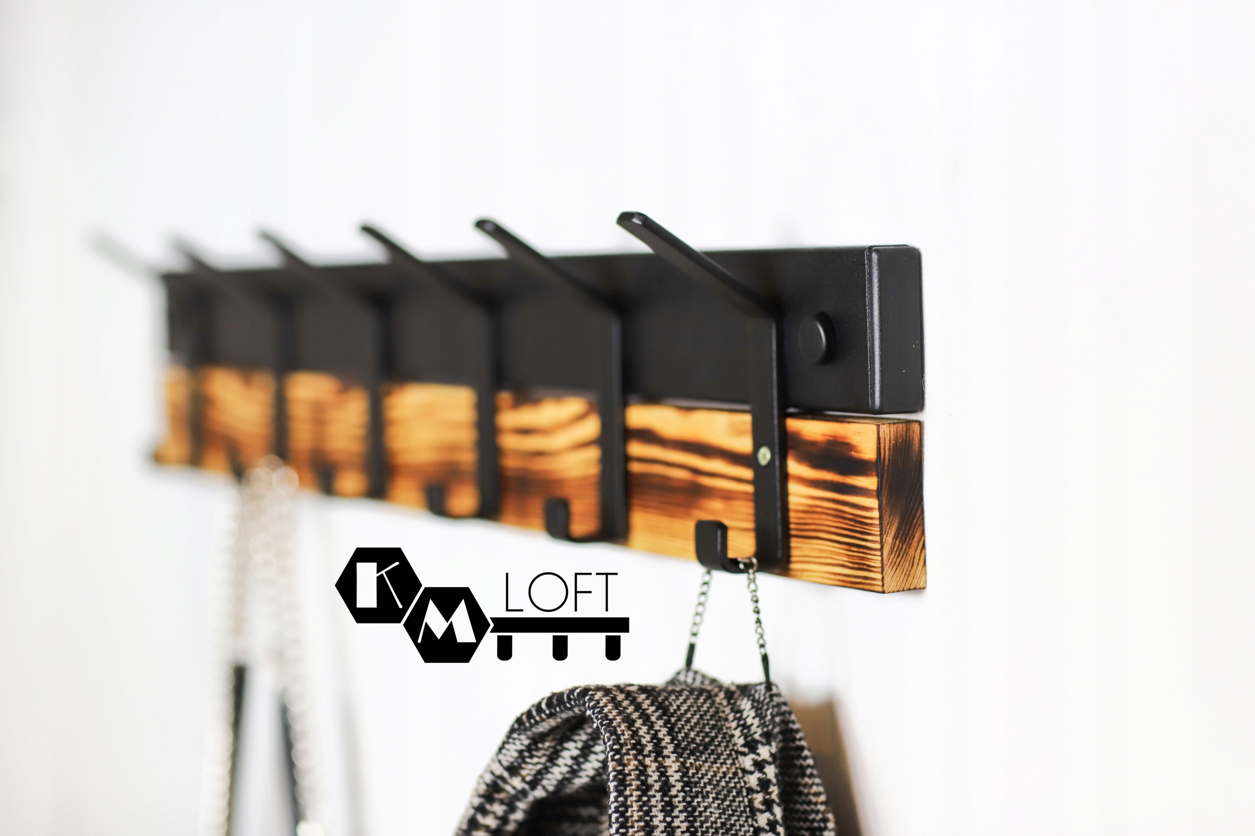 

Wieszak ścienny industrialny loft przedpokój 50cm