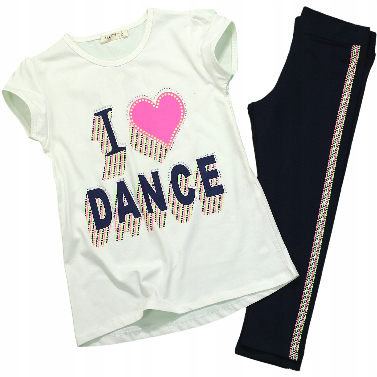 

Komplet Bluzka Getry Capri Z Lampasem Dance 122