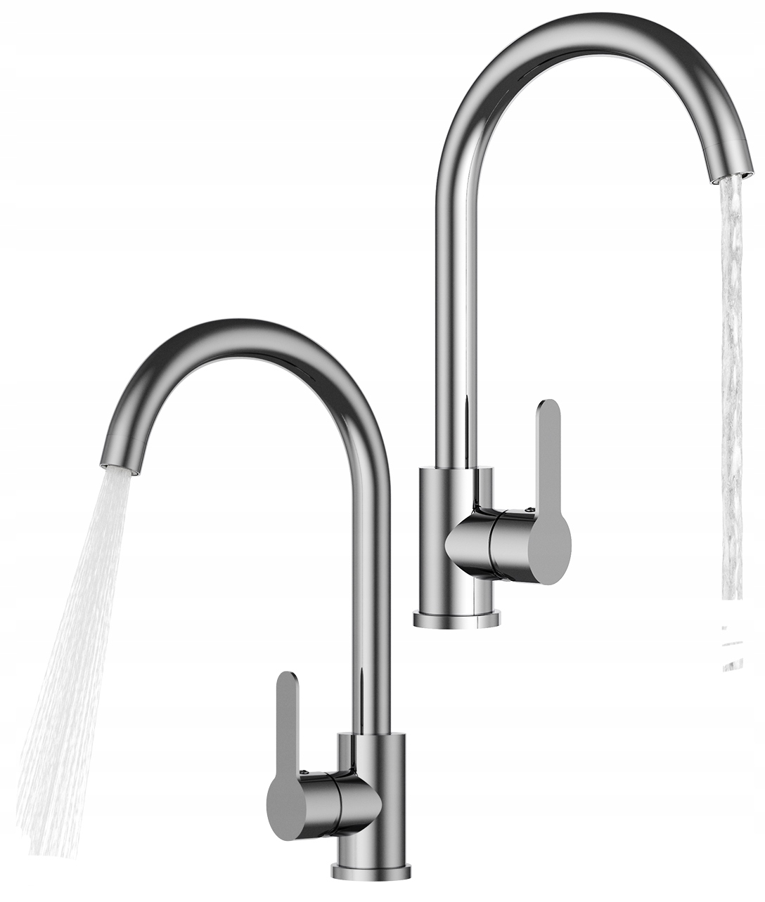 Kuchynská Batéria Chrómová, Zaoblená Výtoková Doska Do Umývadla Prestige Plus Kohútik