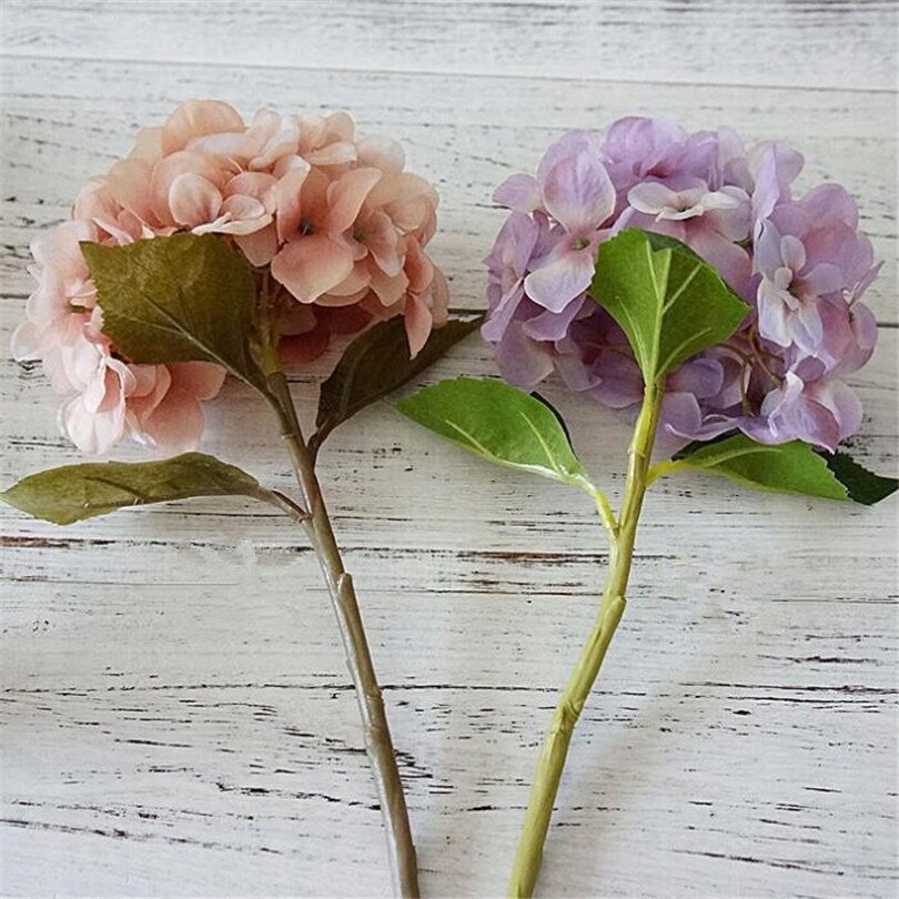 HORTENSJA SZARA JEDWABNA GŁOWA O ŚR. 15-16CM Marka inna