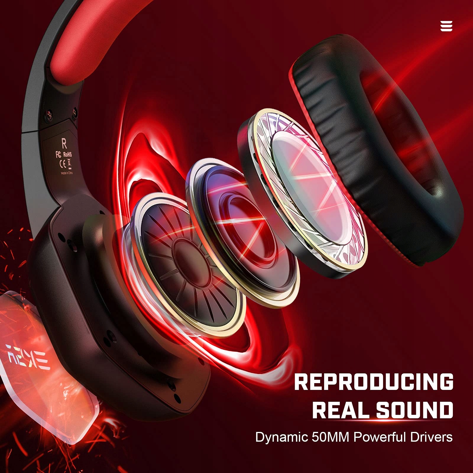 EKSA Słuchawki Gamingowe z Mikrofonem 71 Surround RGB dla PC PS4 PS5 Laptop — miniatura 4