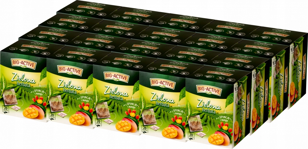 Big Active herbata zielona Opuncja Mango 20 kopert x20