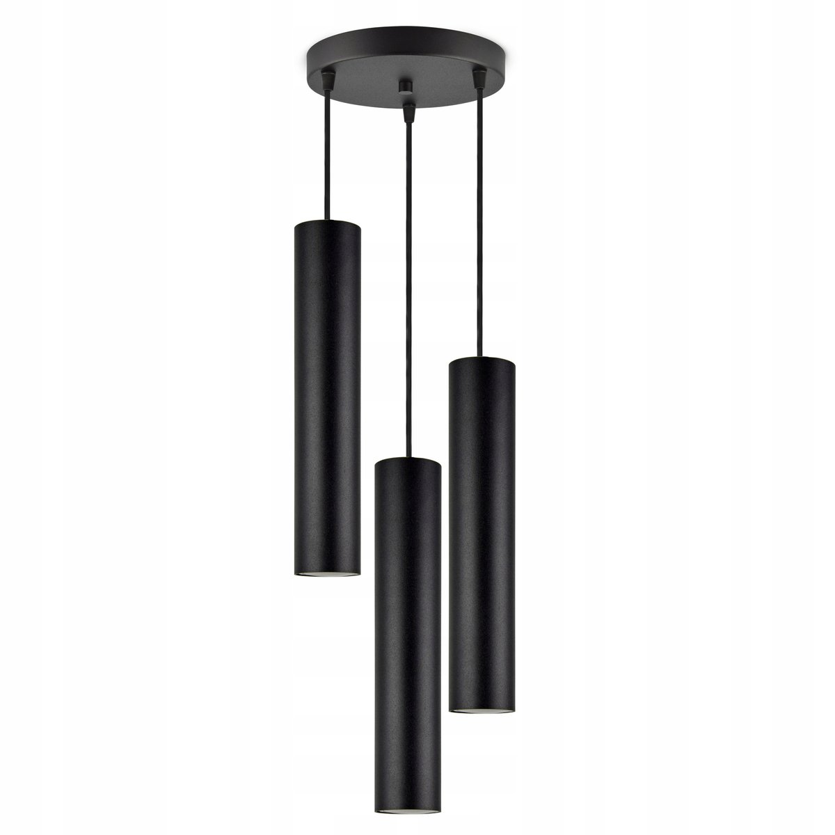Lampa Wisząca Zwis żyrandol sufitowa okrągła fi 20cm 3x Tuba 29cm na GU10