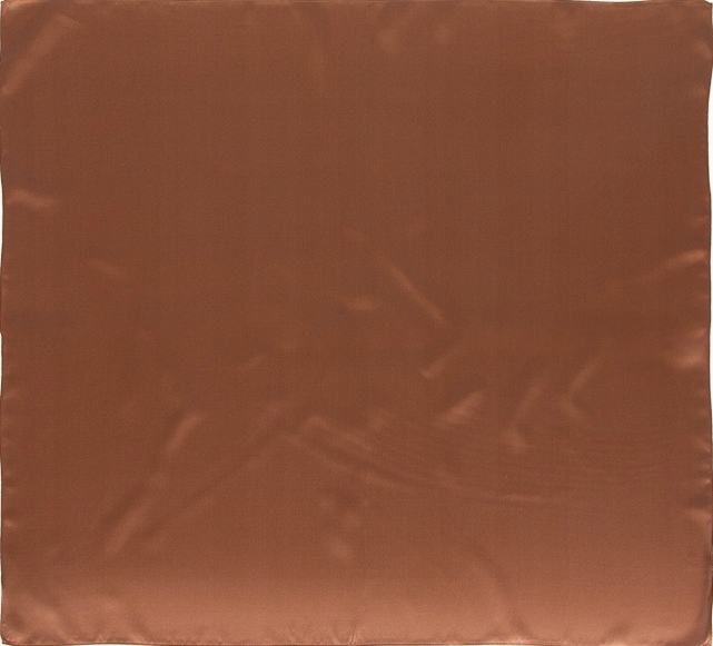 Dámská hedvábná šála, šátek na krk 100% hedvábí, hladká hnědá