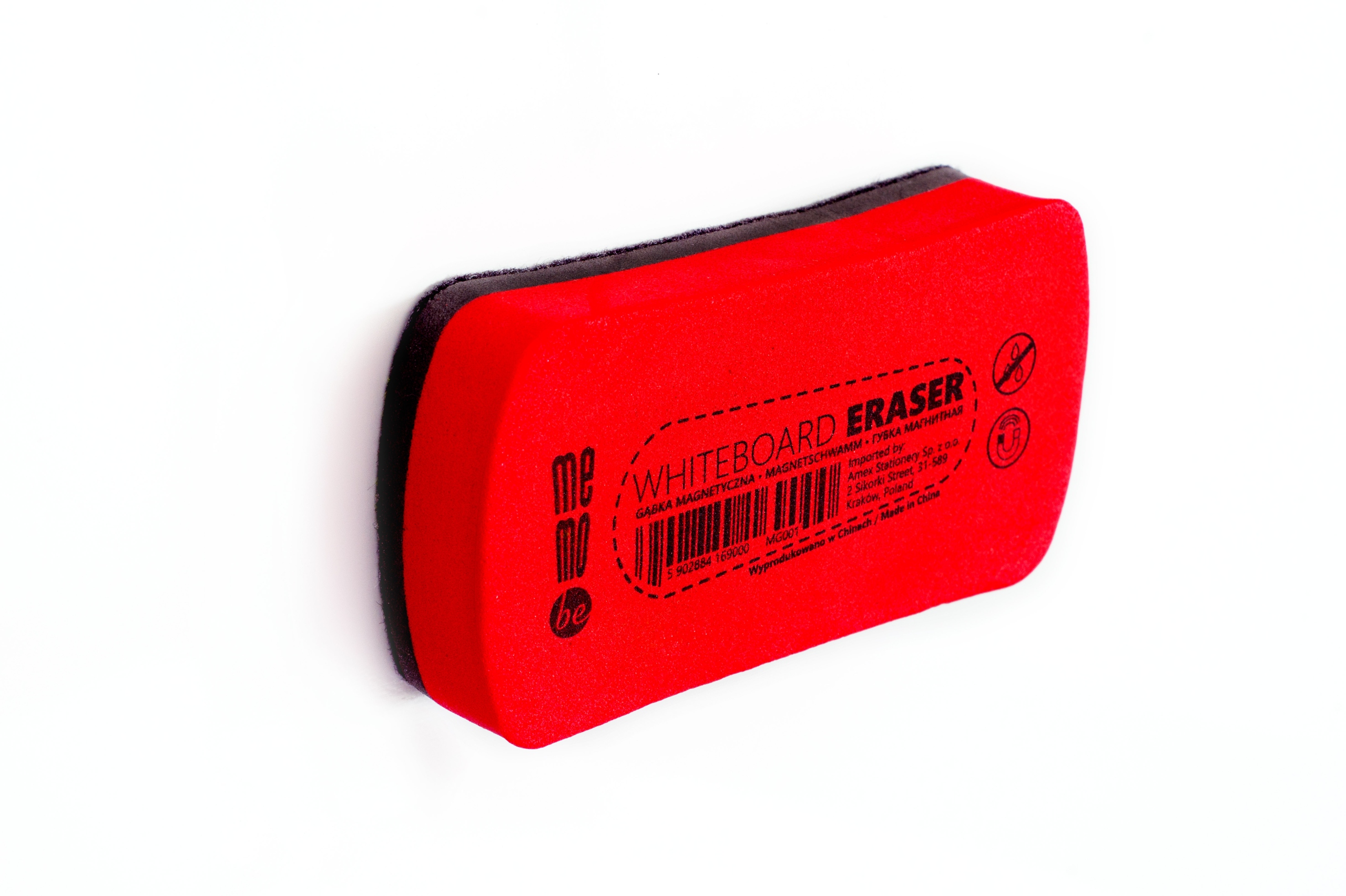 Gąbka magnetyczna do tablic suchościeralnych MemoB Waga produktu z opakowaniem jednostkowym 0.2 kg