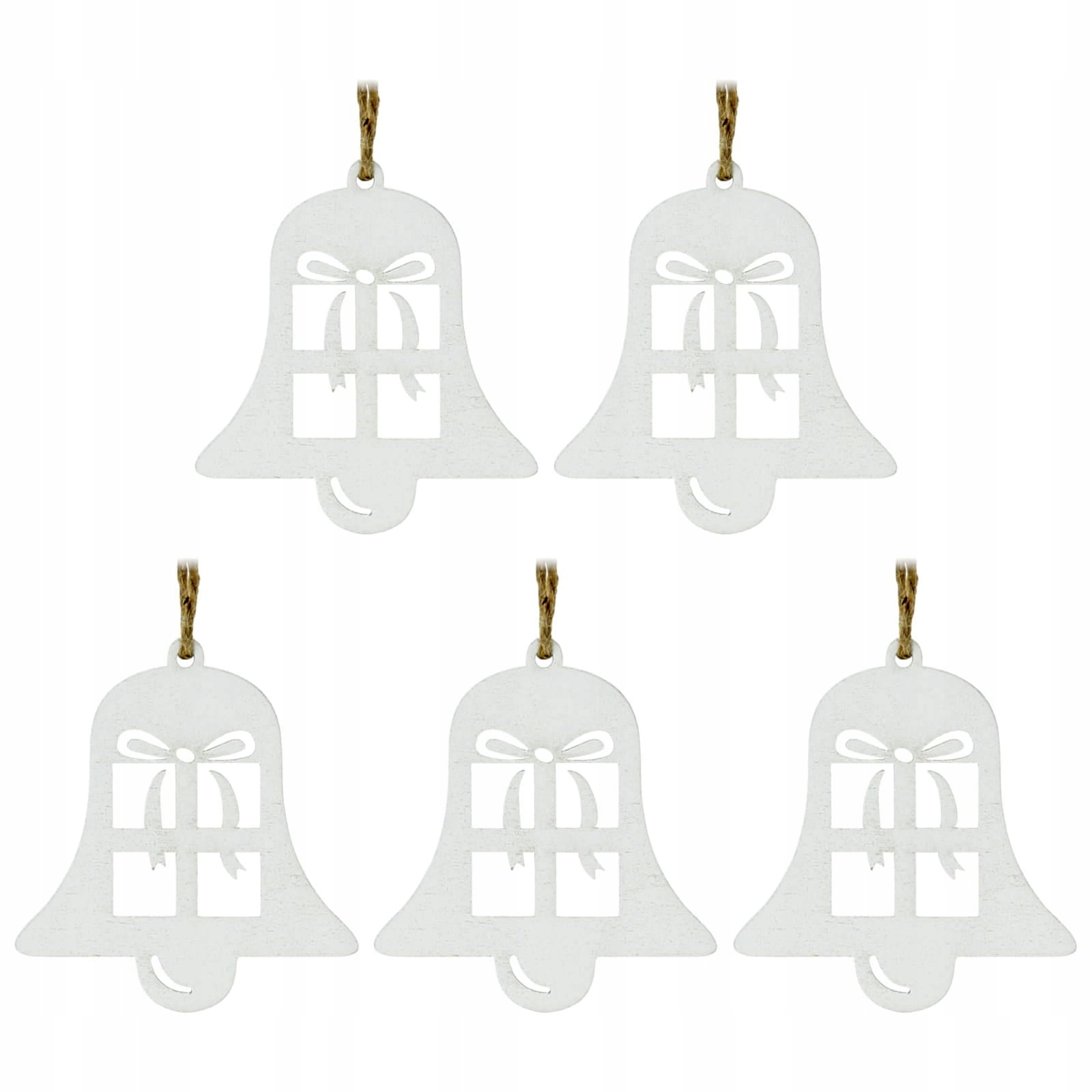 

Bombki, ozdoby choinkowe Dzwonki 5 szt. drewniane