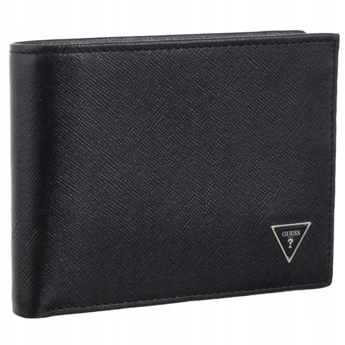 Kožená pánská peněženka Guess Milano Bifold Double Smcsle Black Černá