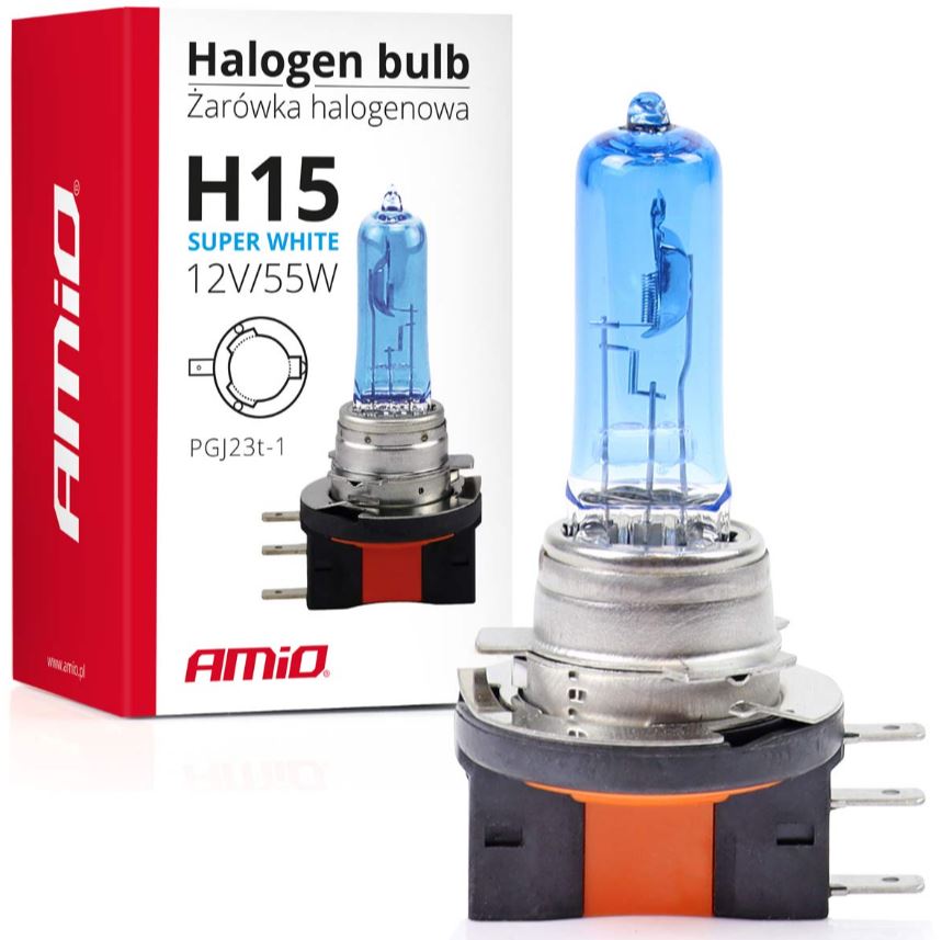 

Amio Żarówka Halogenowa H15 12V 55W White