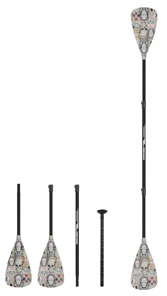 Wiosło 2 w 1 Ridewave Landslide Combo czteroczęściowe trzonek 100% carbon