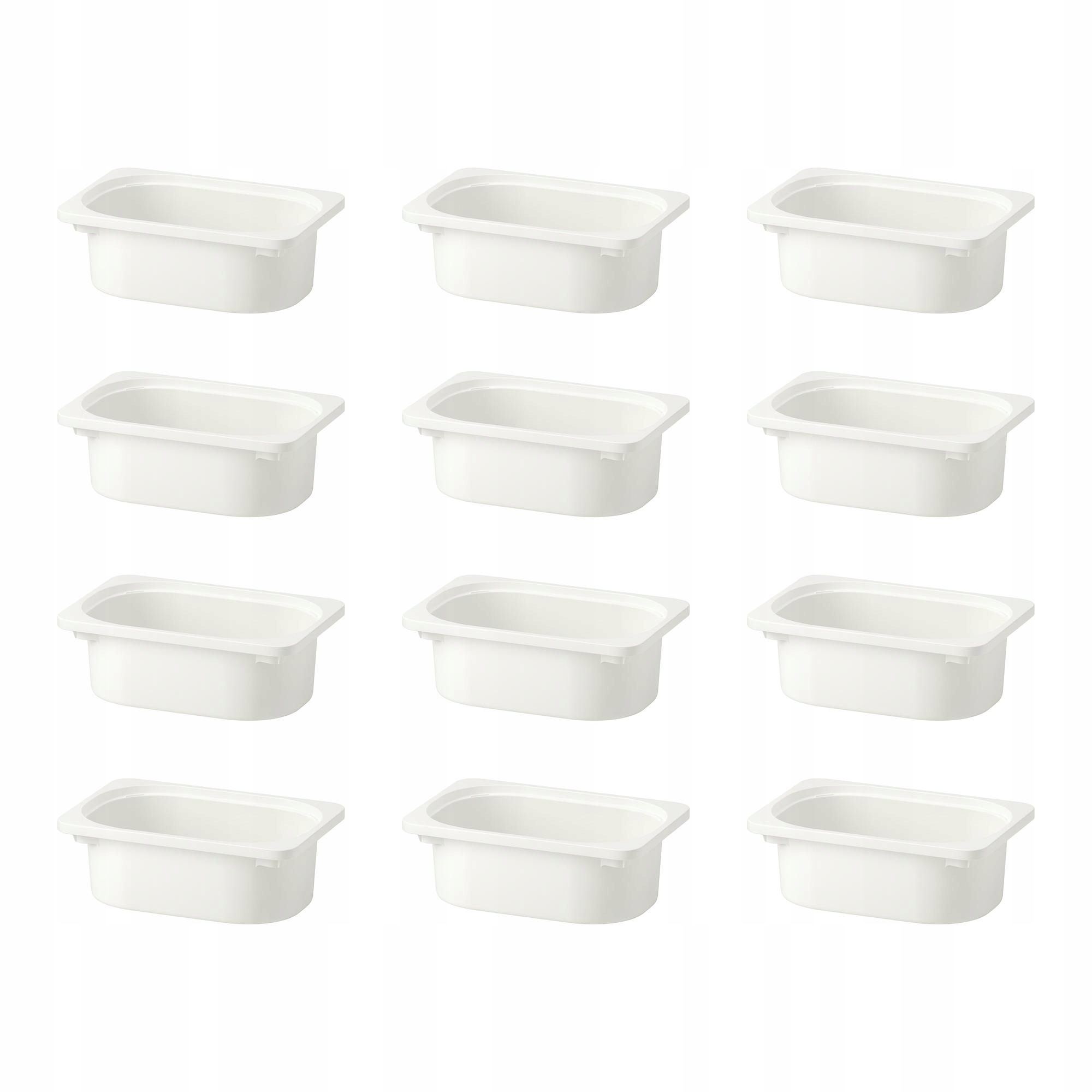 12 szt. Pojemnik Trofast biały 20x30x10 cm do organizacji przestrzeni