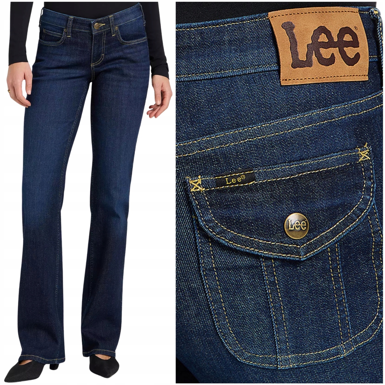 Lee Flap Pkt Jessica rozšiřitelné spodní dámské džínové kalhoty W31 L31