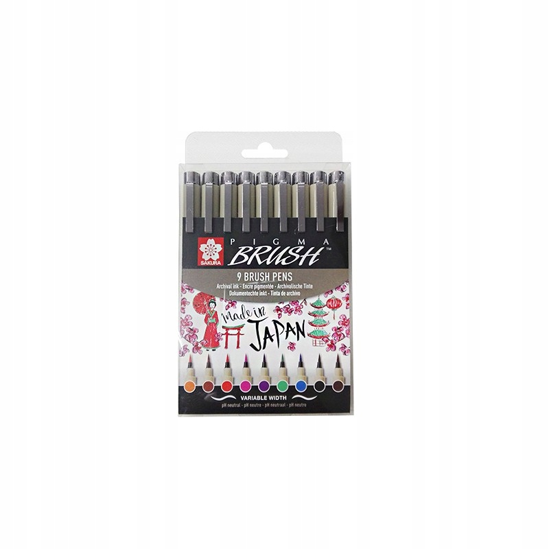 Sakura Brush Set 9 Sada Štětcových Tužek