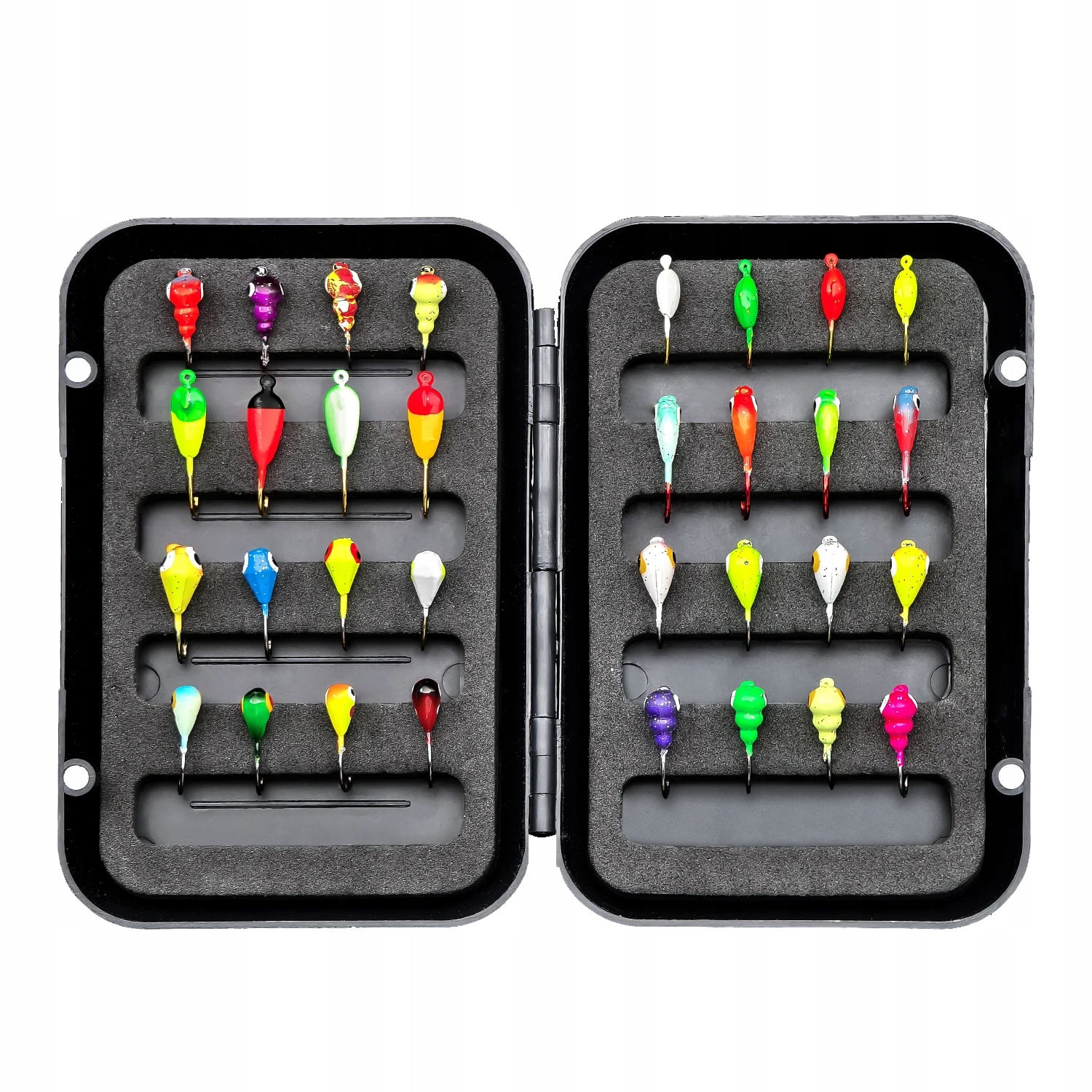 Kolorowa Mormyszka Zestaw mormyszek podlodoych Ice 32 sztuki pudełko mix