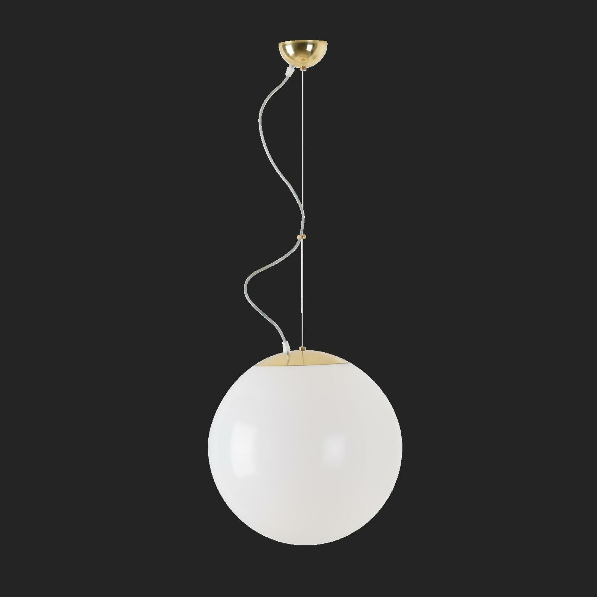 Osmont 66189 Isis L3 závěsné plastové svítidlo mosaz leštěná bílá IP40 30