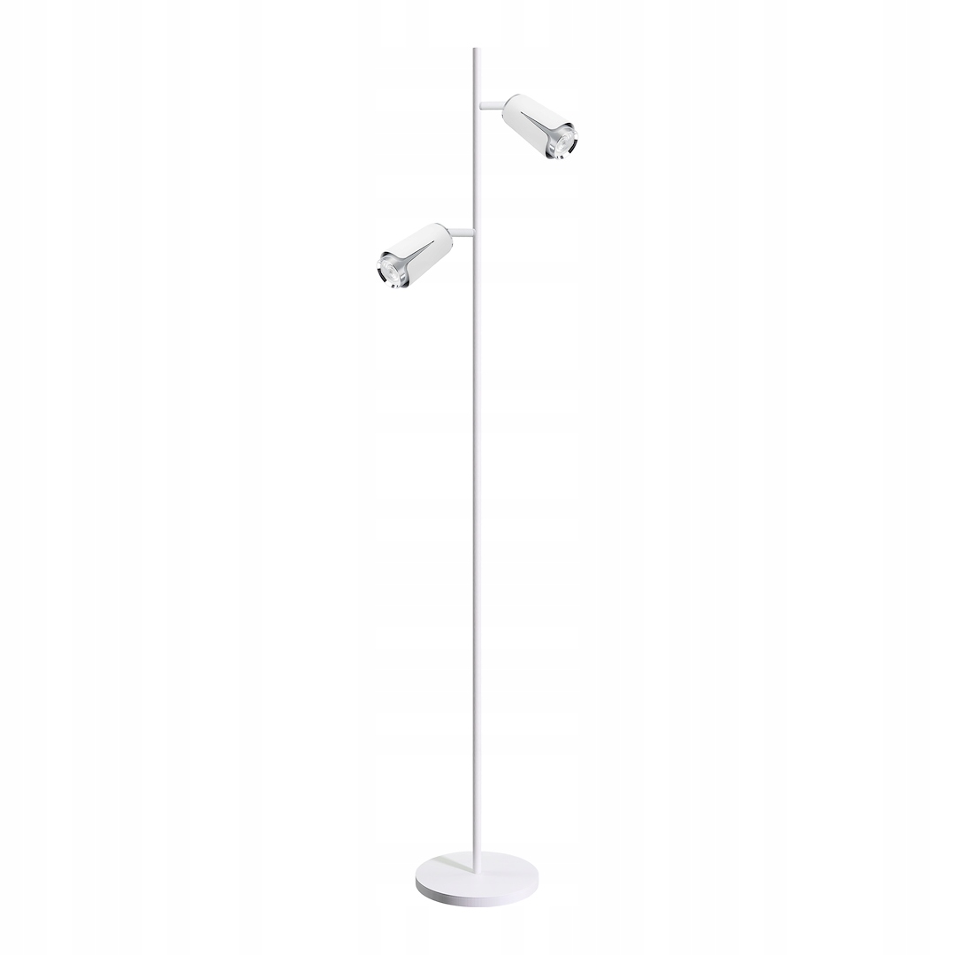 Levně Flower Chrom Bílá podlahová lampa 2xGU10