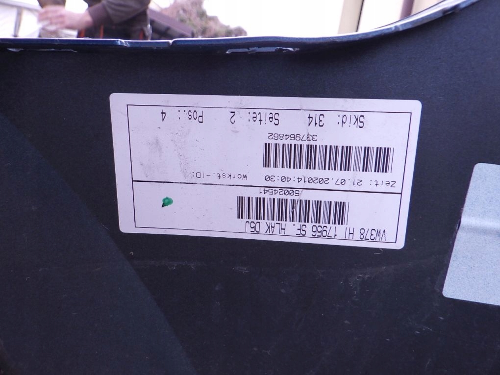 VW TOURAN II 2 5TA 15- bumper rear