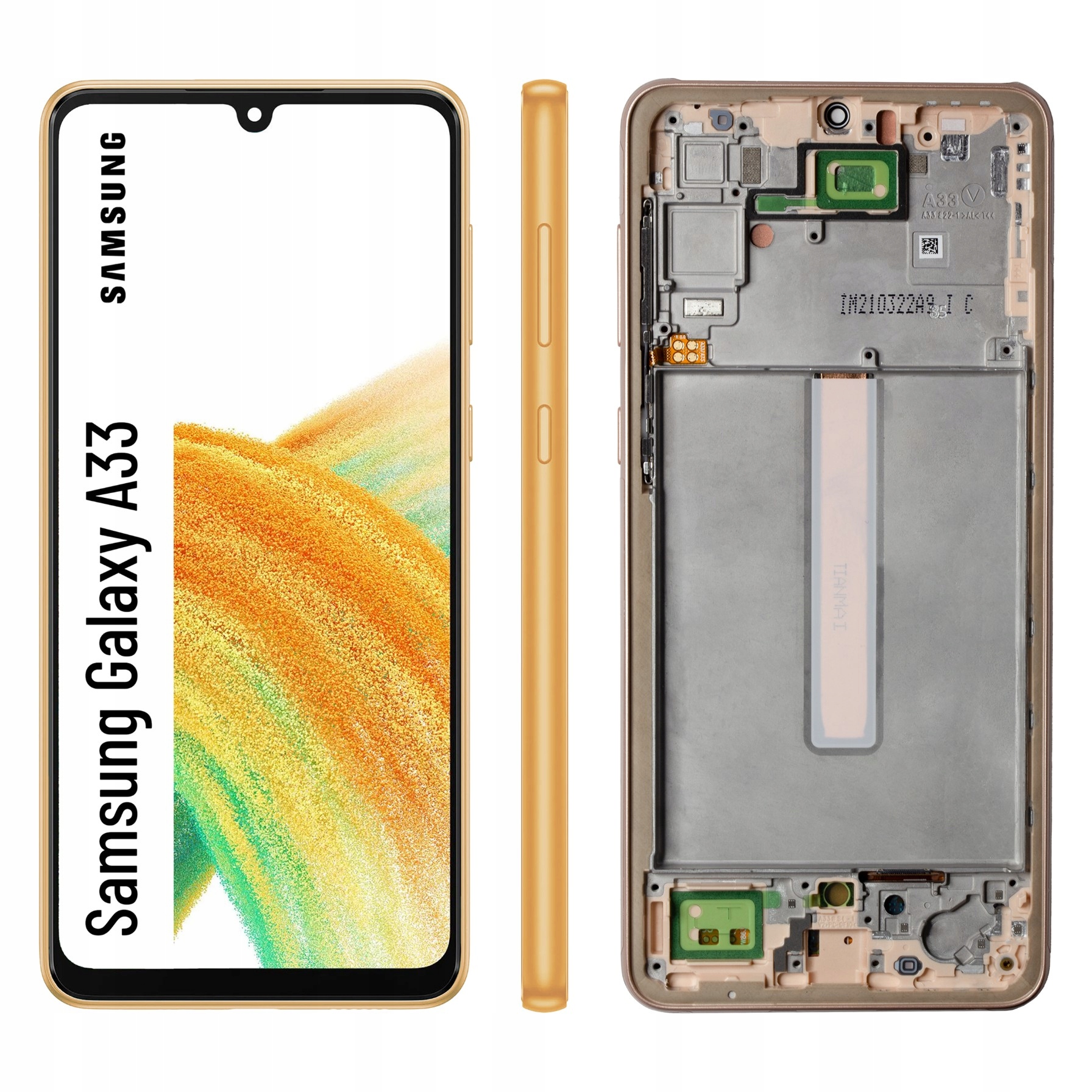 Displej pro Samsung Galaxy A33 5G LCD displej Incell Rámeček Zlatý SM-A336E