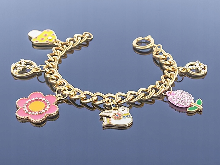 

Złota bransoletka Charms