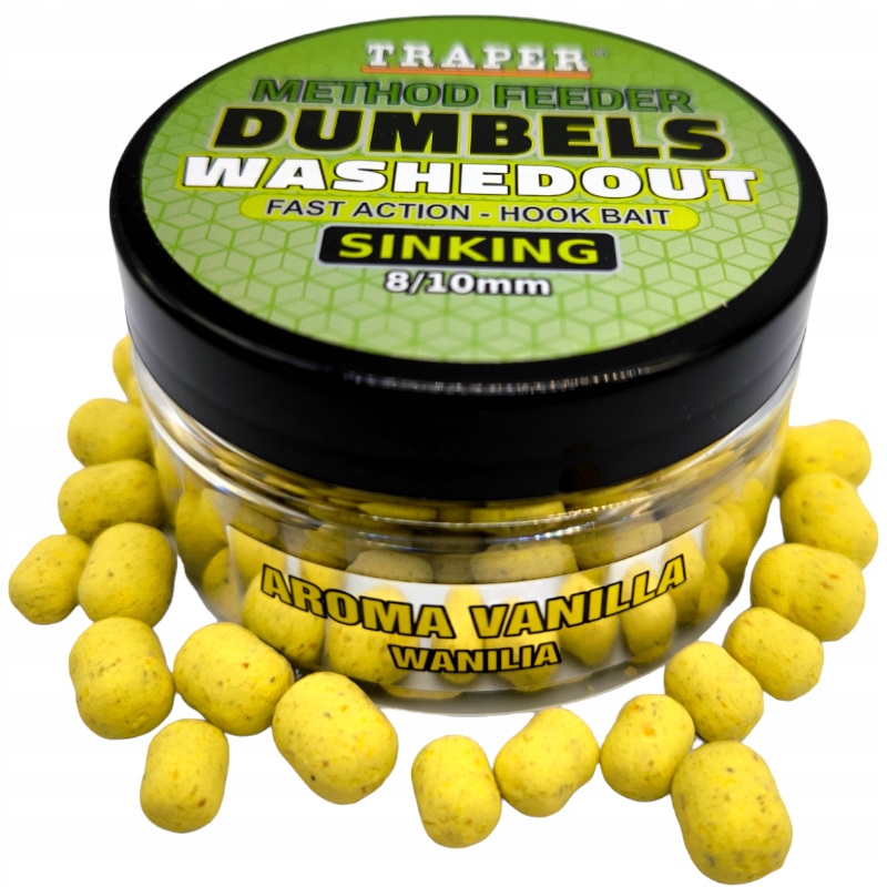 Dumbels Traper WashedOut Sinking 8-10mm/50g Wanilia Tonące Na Method Feeder