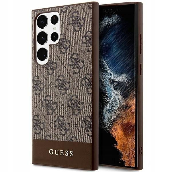 Guess GUHCS24LG4GLBR S24 Ultra S928brązowy/brown hardcase 4G Stripe Collect