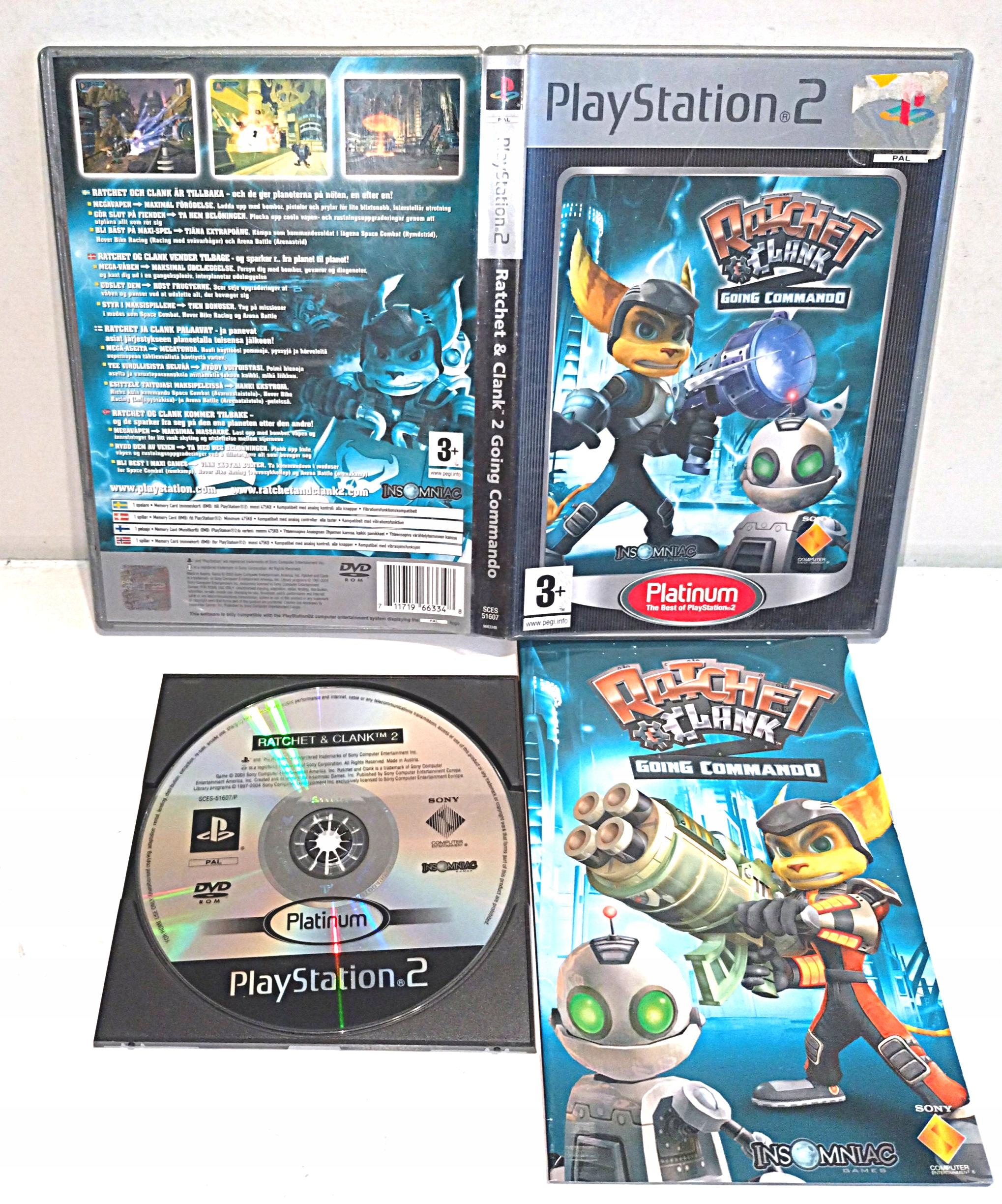 Gra RATCHET CLANK GOING COMMANDO Sony PlayStation 2 (PS2)