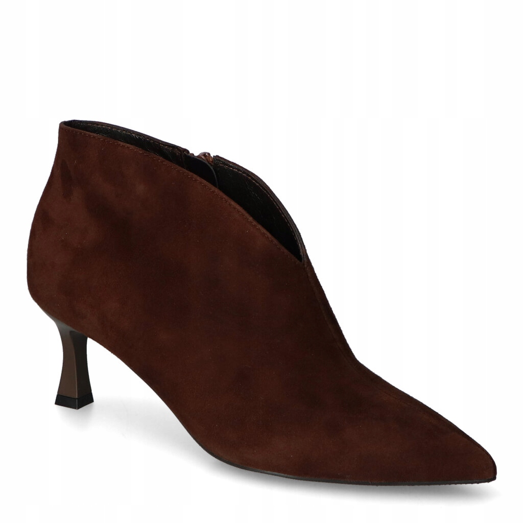 Kotníkové Boty Simone 20836/2435 Čokoládový semiš 36