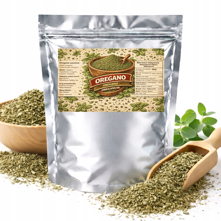 Oregano Sušené – aromatické koření Premium na pizzu a omáčky 1KG