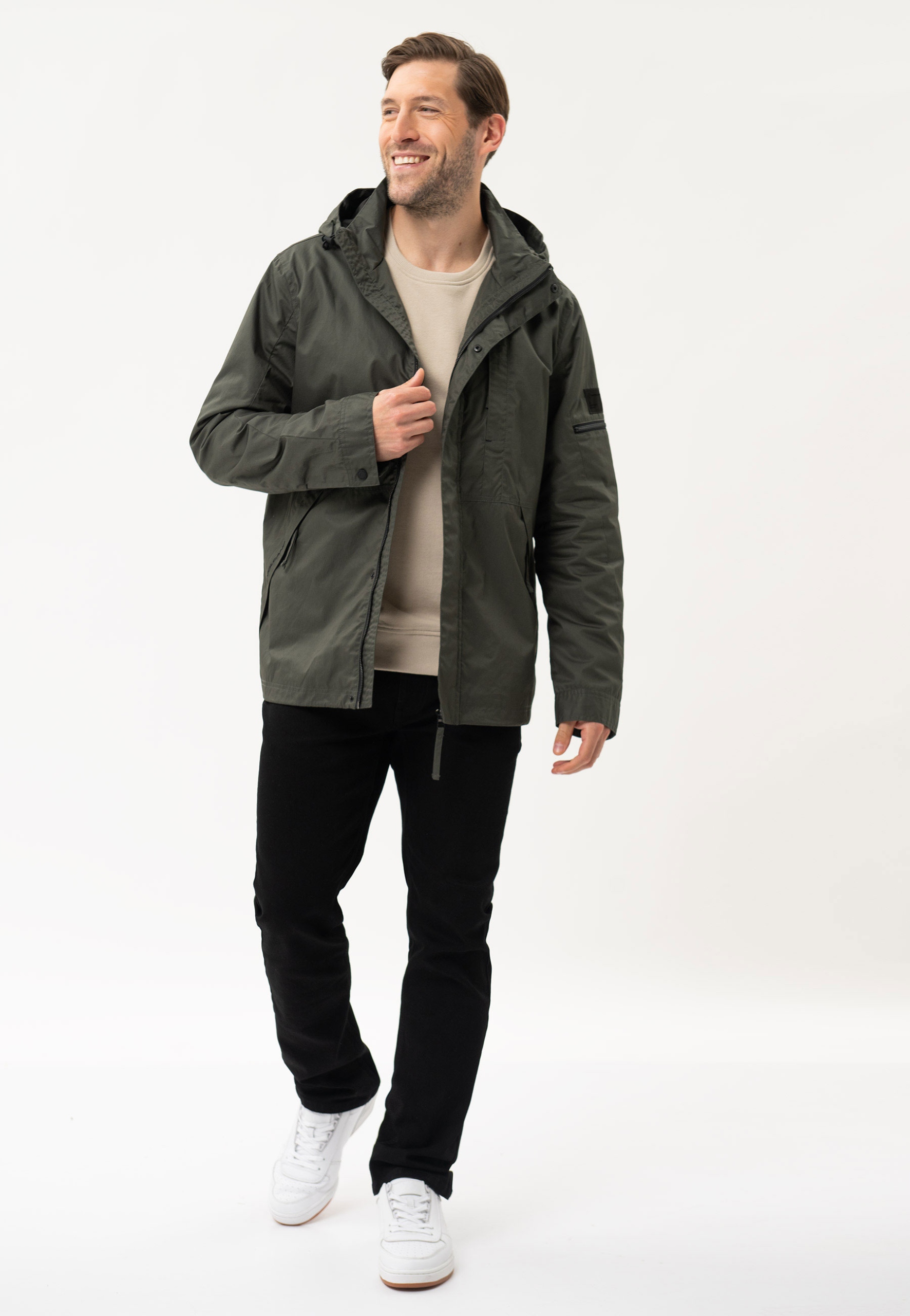 MĘSKA KURTKA PRZECIDESZCZOWA DŁUGA ZIELONA VOLCANO J-PAXON 3XL