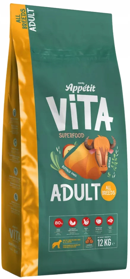 Comfy Appetit Vita Buffalo sucha karma dla psa Bawół 12 kg