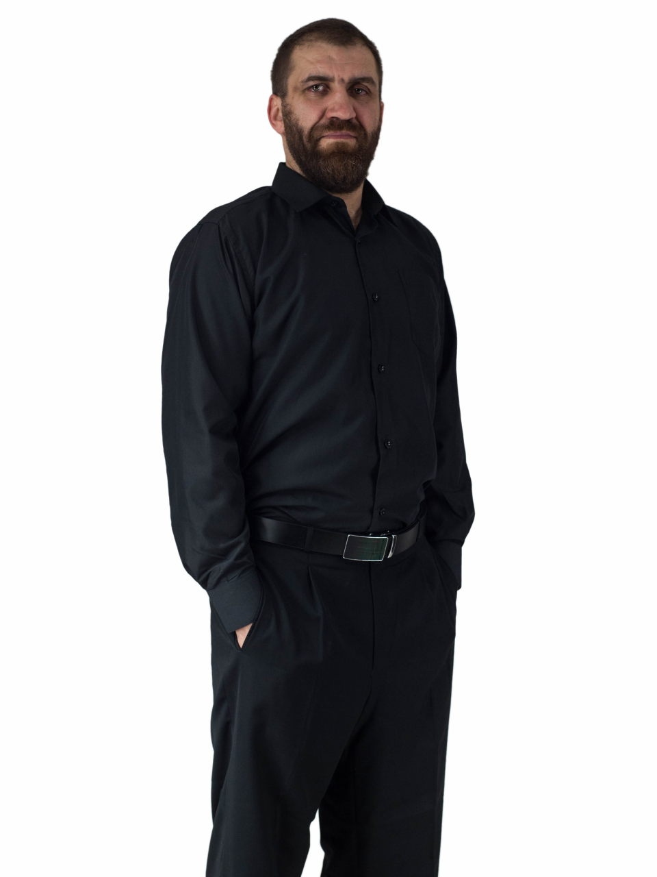 51/52 DUŻA koszula męska bawełniana czarna LAVIINO Rozmiar kołnierzyka 51