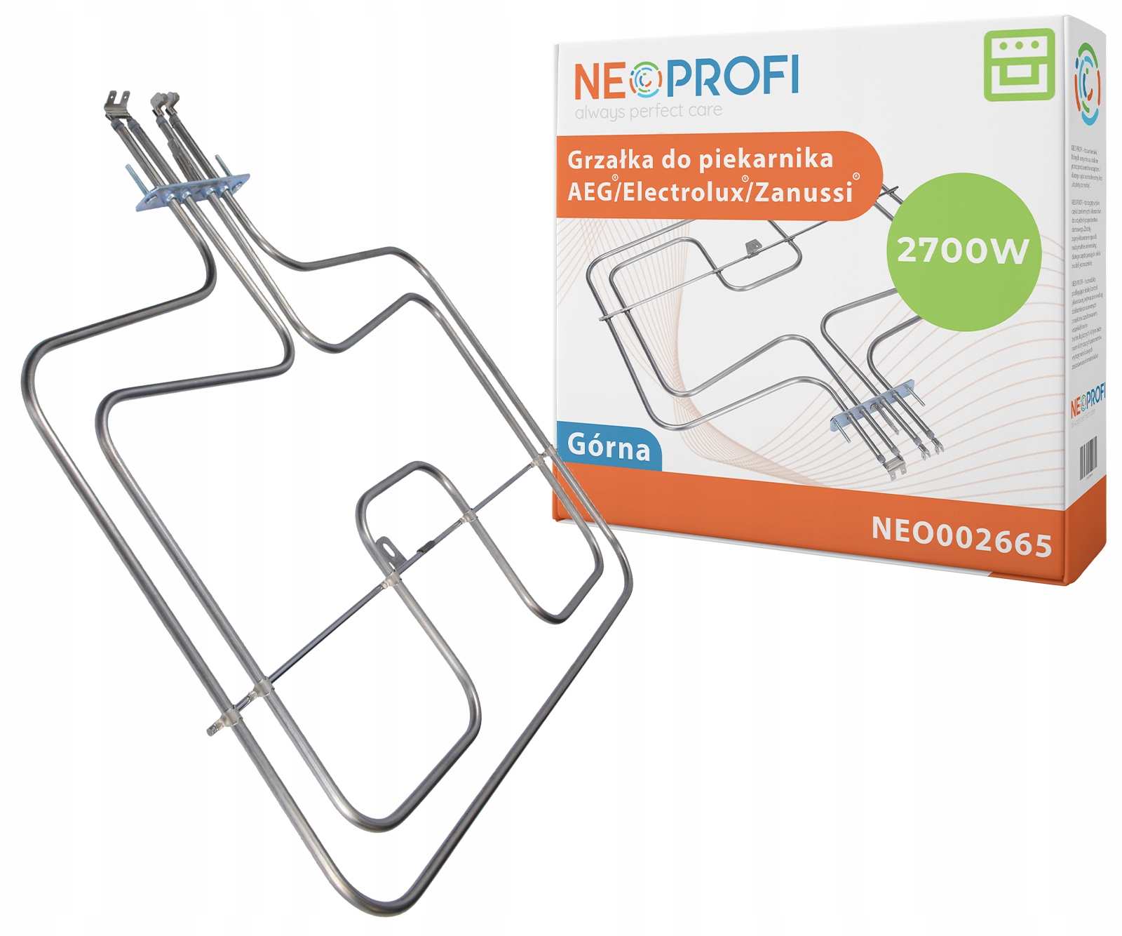 Grzałka górna 2700W do piekarnika Electrolux EKI6451AOX EKM6130AOW