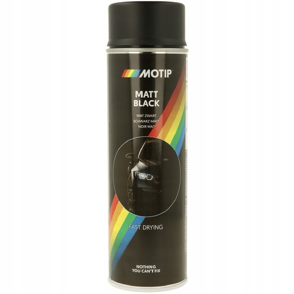 Motip Farba Lakier Akrylowy Czarny Mat Spray Matowy Akryl 500ML