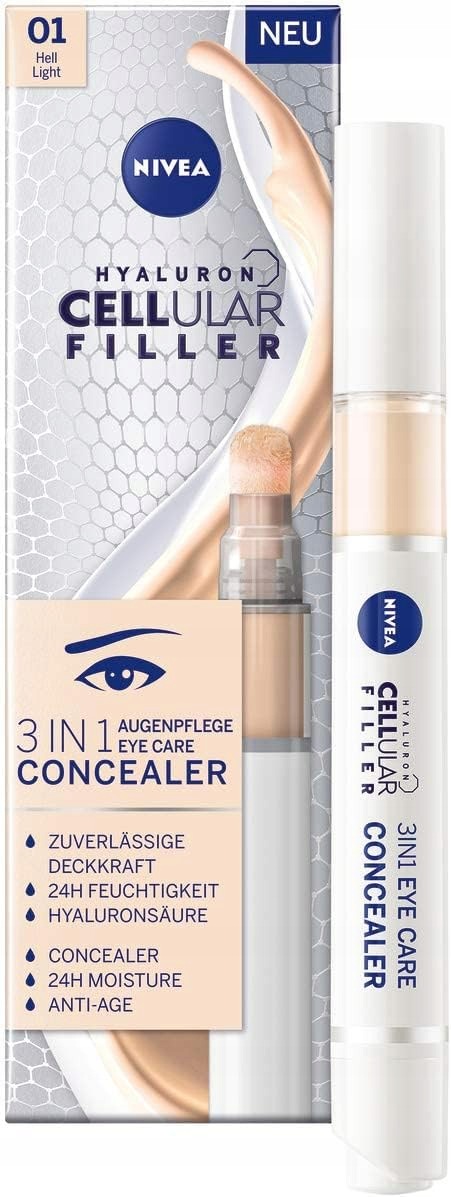 Rozjasňující oční krém Nivea s kyselinou hyaluronovou 4 ml, světlý