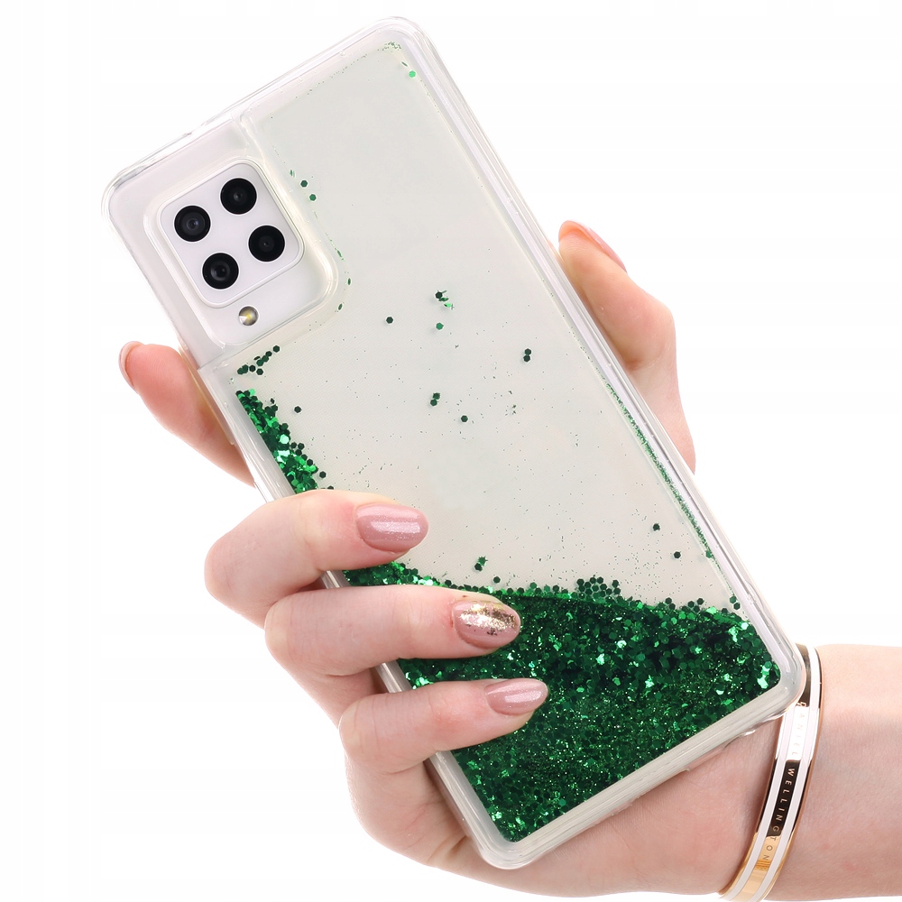 

Etui Liquid Brokat +szkło do Samsung Galaxy A42 5G