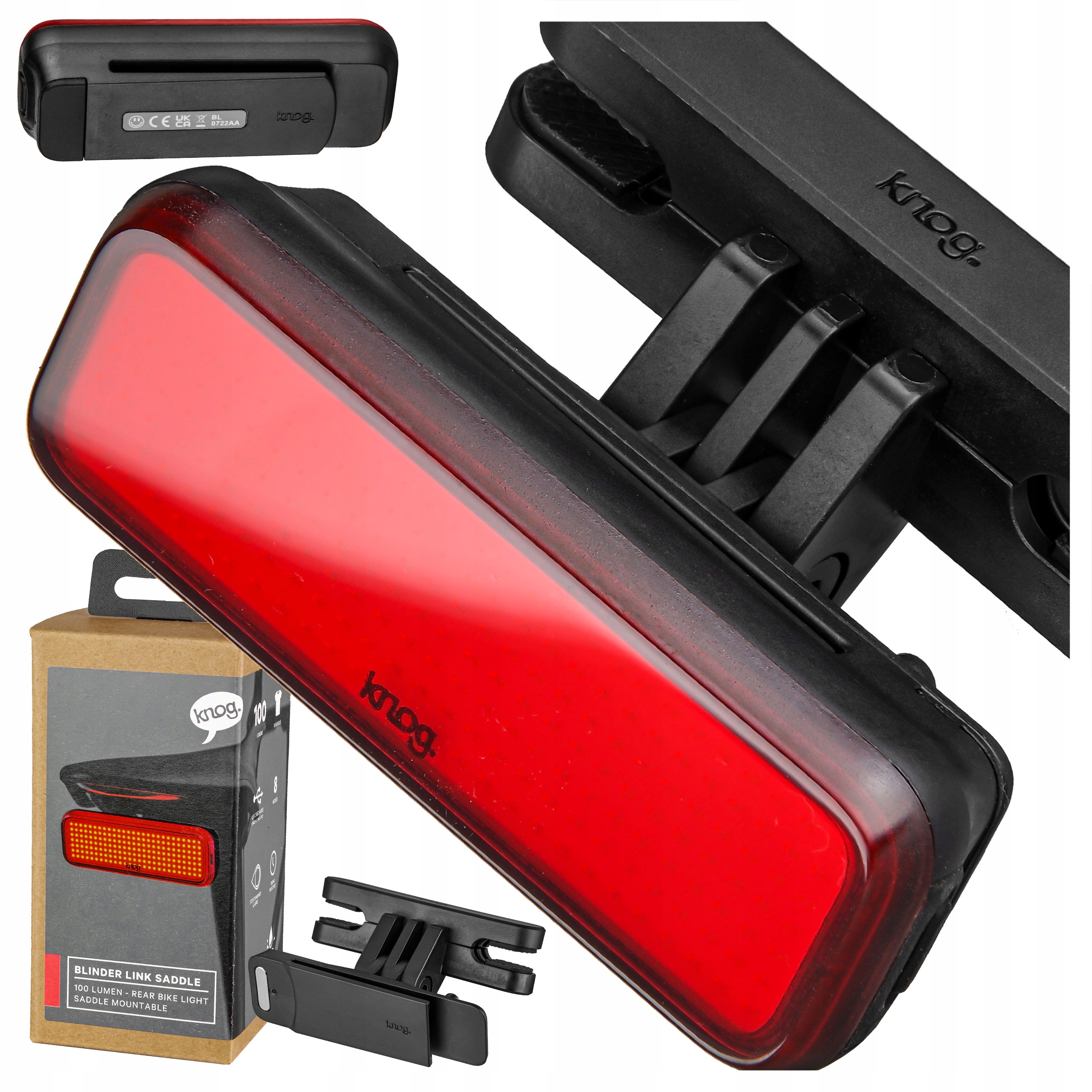 

Lampka Tylna Knog Link Saddle Siodło 100 LM Usb-c
