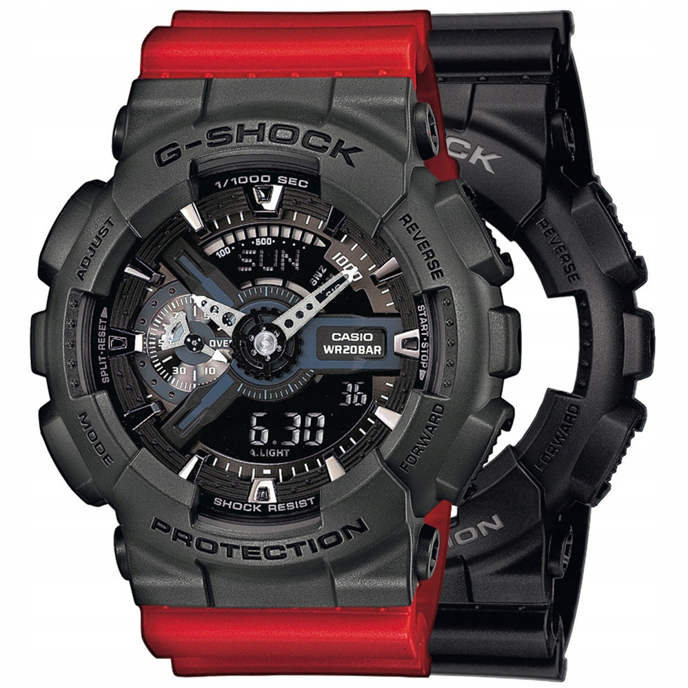 Sada G-shock GA-110-1BER Šedá Červená
