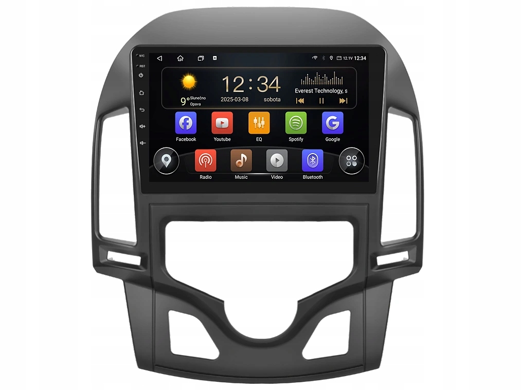 Isudar 2DIN autorádio T72-IEV54 Android, Hyundai i30 s auto. klimatizací