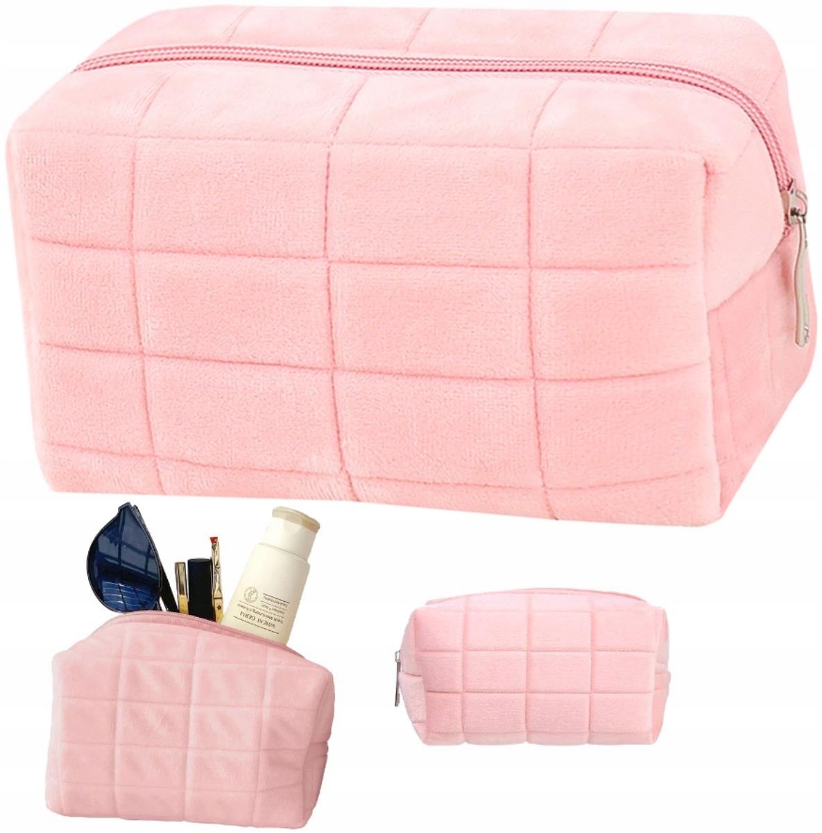 

Damska Kosmetyczka Podróżna Piórnik pluszowy Pink