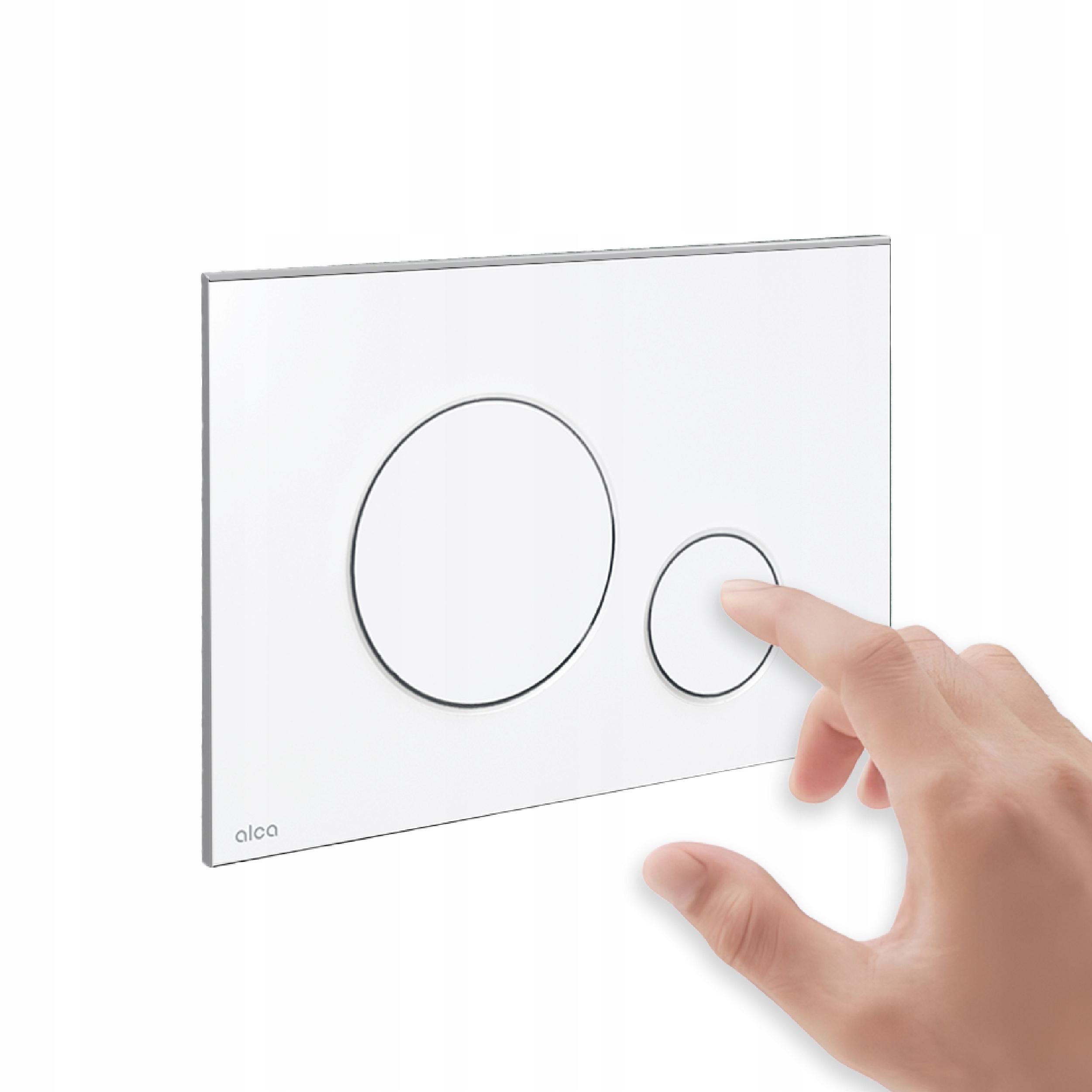 Tlačítko do Wc rezervoárů Bílý Lesk Alcaplast Delfin Plochý profil Thin