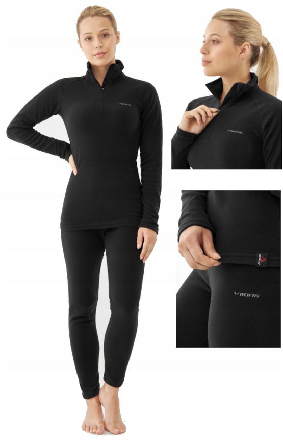 Damska bielizna termoaktywna Viking ARCTICA polartec czarny L